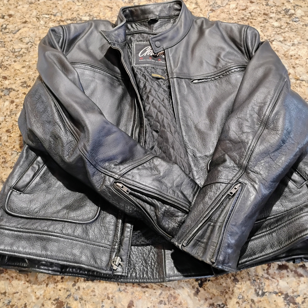 Black Leather Motorcycle Jacket